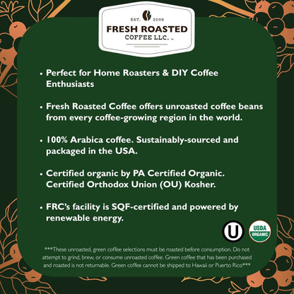 Organic Honduran Marcala - Unroasted Coffee