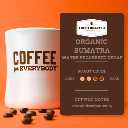 Organic Sumatra Water-Processed Decaf - Roasted Coffee
