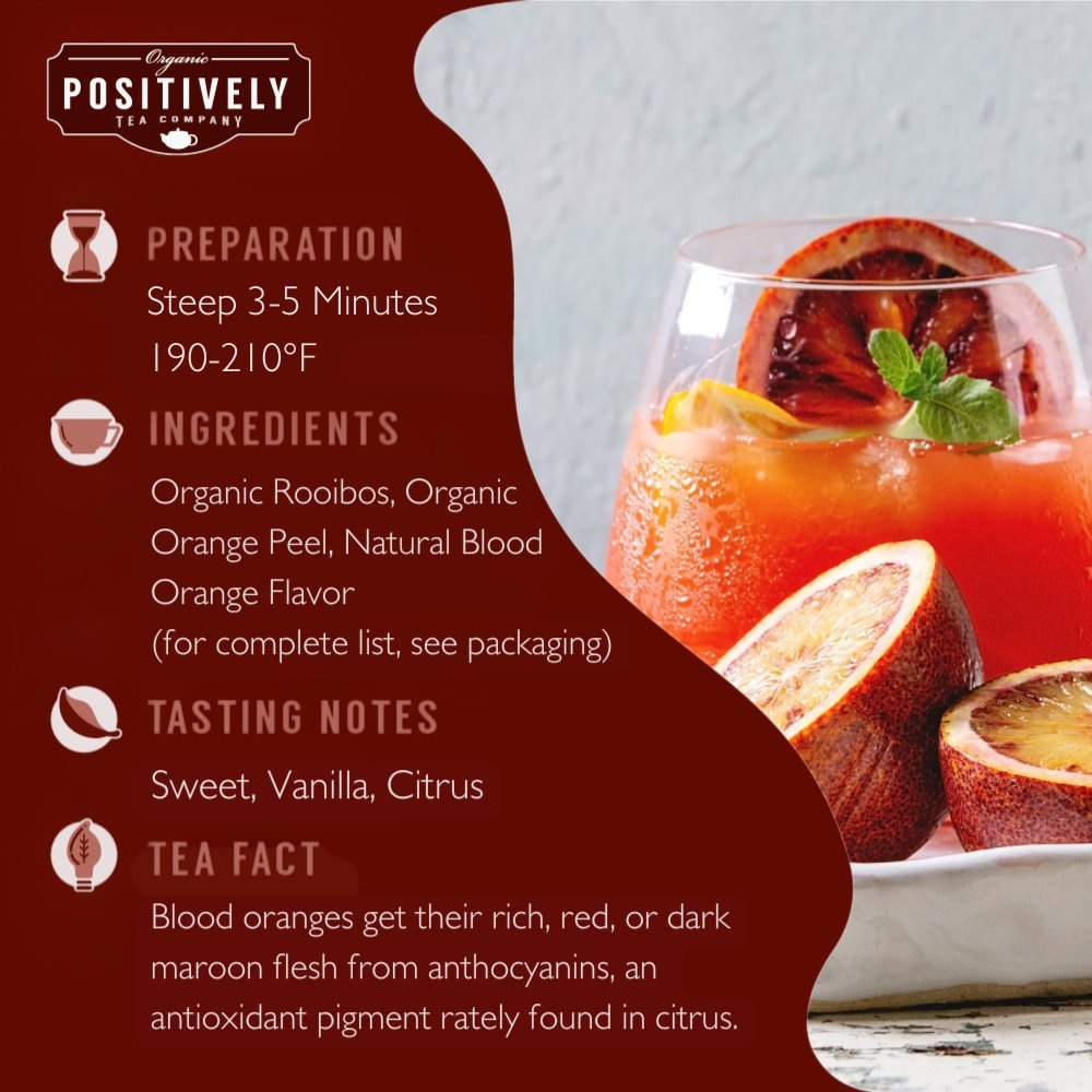 Organic Blood Orange Vanilla Rooibos - Tea Bags