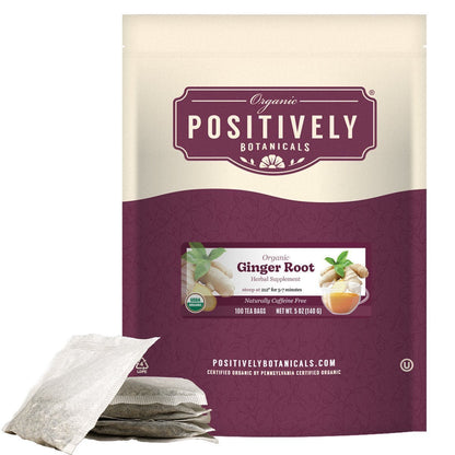 Organic Ginger Root - Botanical Tea Bags